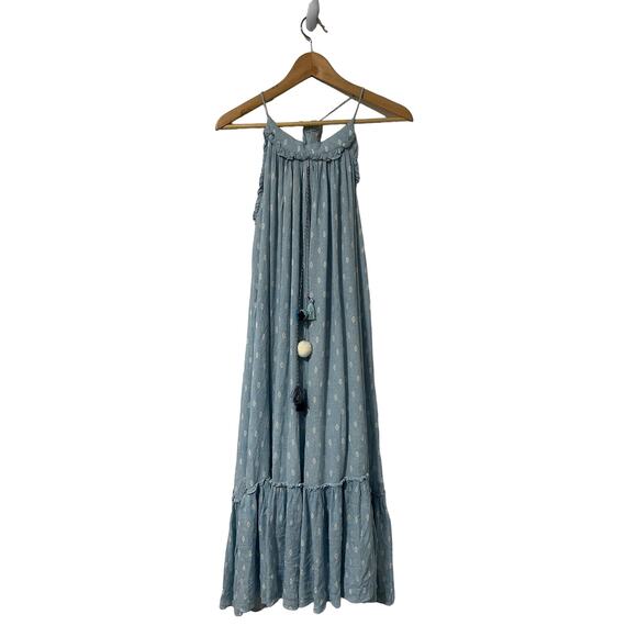 MISA Los Angeles Tassel Blue Maxi Tassle‎ Small Sundress Spring - Picture 2 of 11